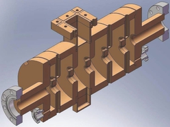 Figure 2: The S-band TDS with optimized geometry is powered by a 5 kW RF amplifier and achieves a resolution of ~20 fs. Figure 2: The S-band TDS with optimized geometry is powered by a 5 kW RF amplifier and achieves a resolution of ~20 fs.